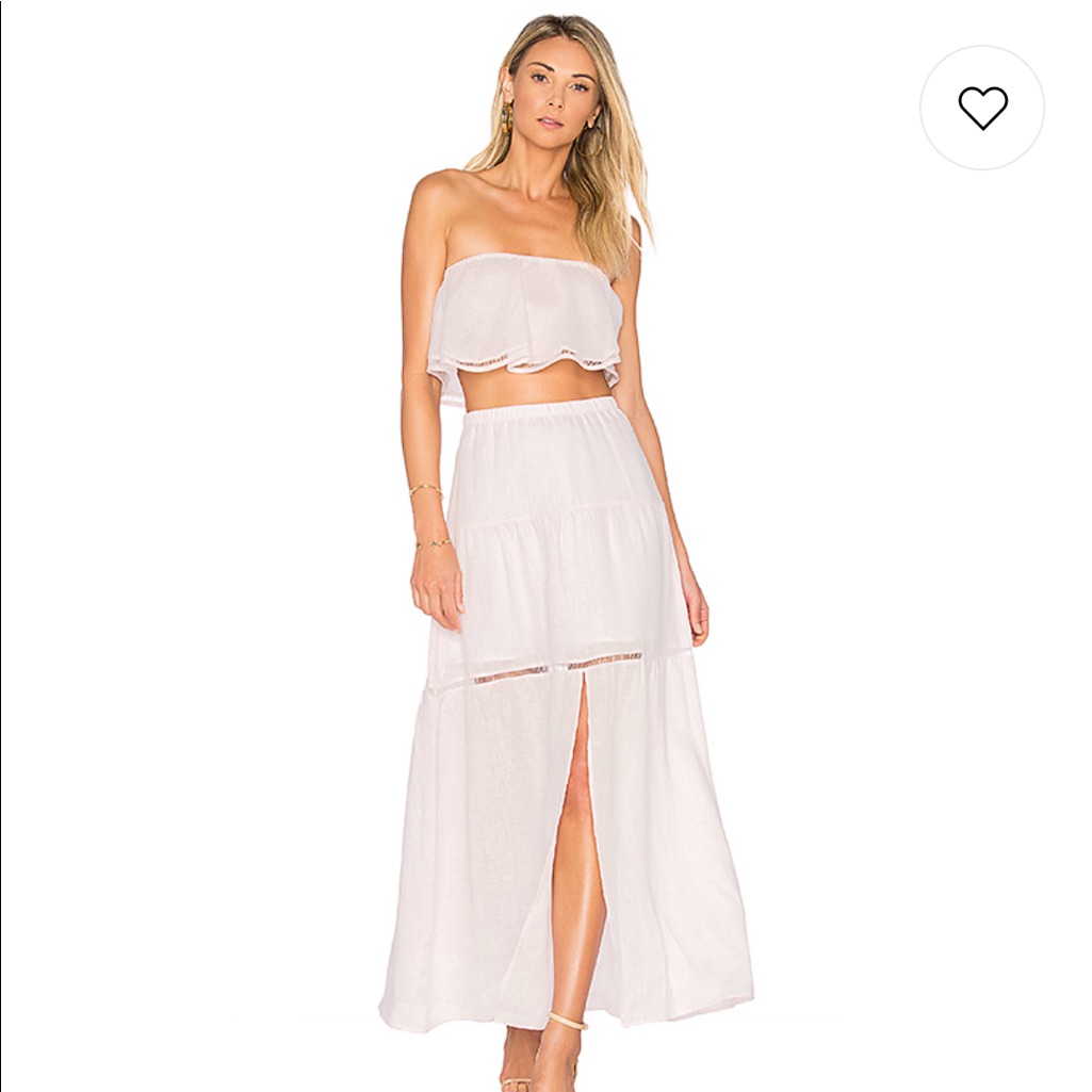 Karina Grimaldi Crop Top + Maxi Skirt Set